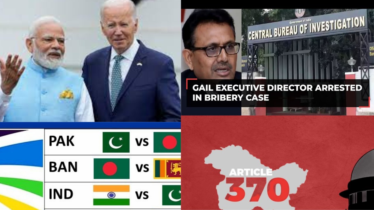 Joe Biden will come to India, Modi will leave for Indonesia, decision on 370 secured, executive director arrested, super match of Asia Cup